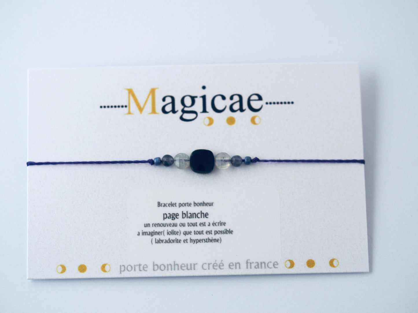 Bracelet porte-bonheur Page blanche - Magicae