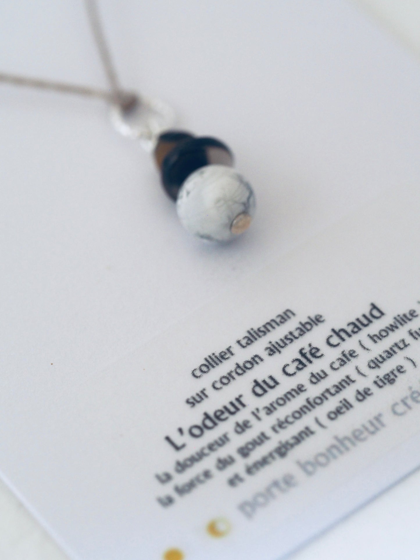 Collier talisman L’ODEUR DU CAFE CHAUD