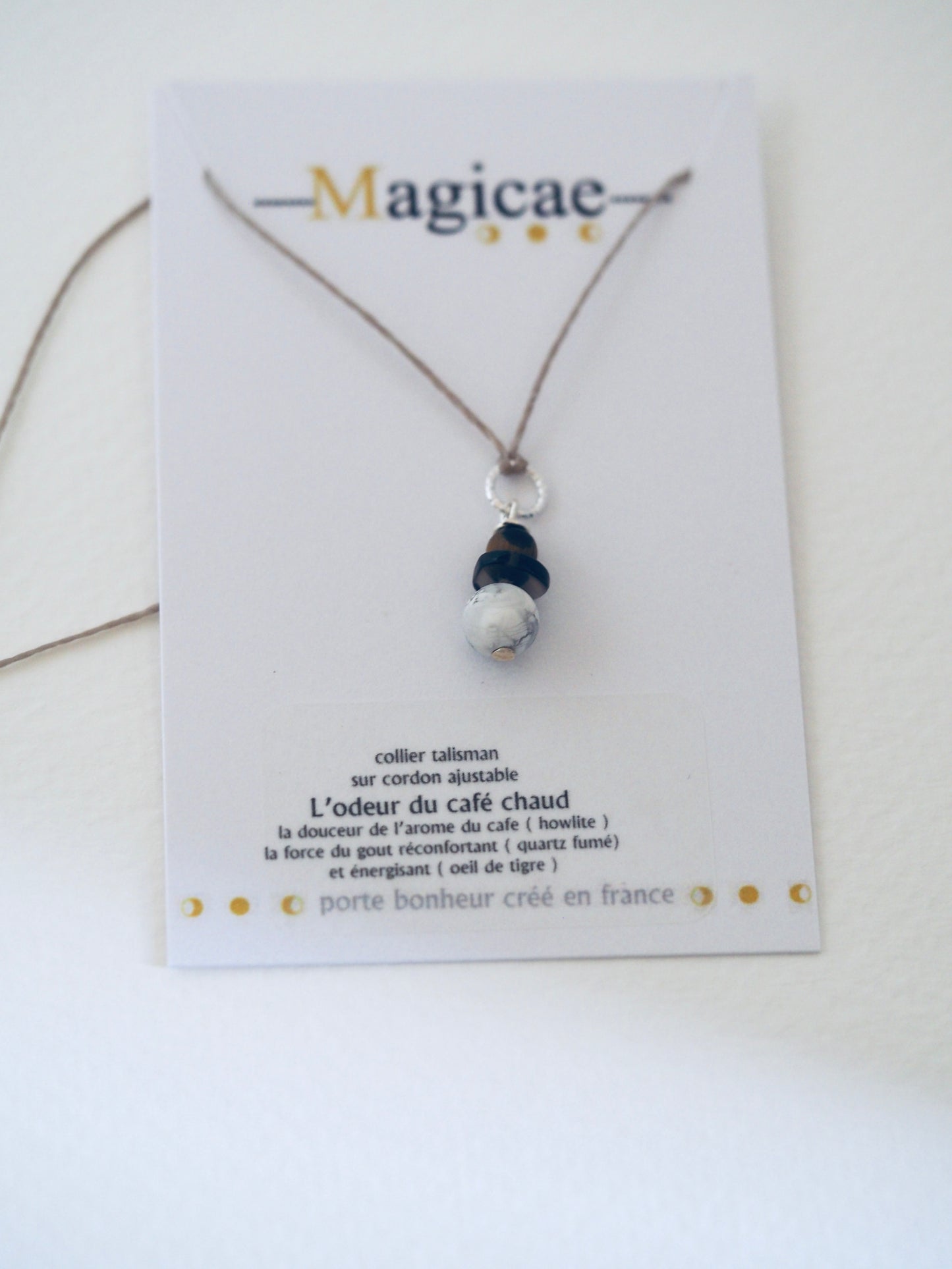 Collier talisman L’ODEUR DU CAFE CHAUD