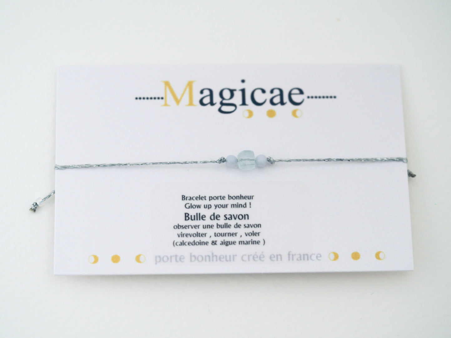 Bracelet porte bonheur glow up Your mind BULLE DE SAVON - Magicae