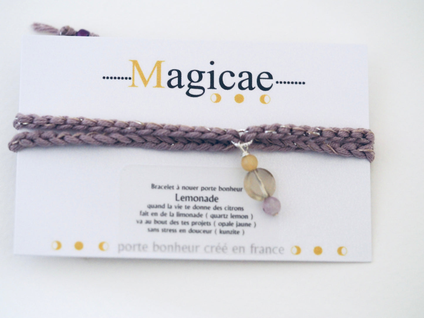 Bracelet porte bonheur a nouer Lemonade - Magicae