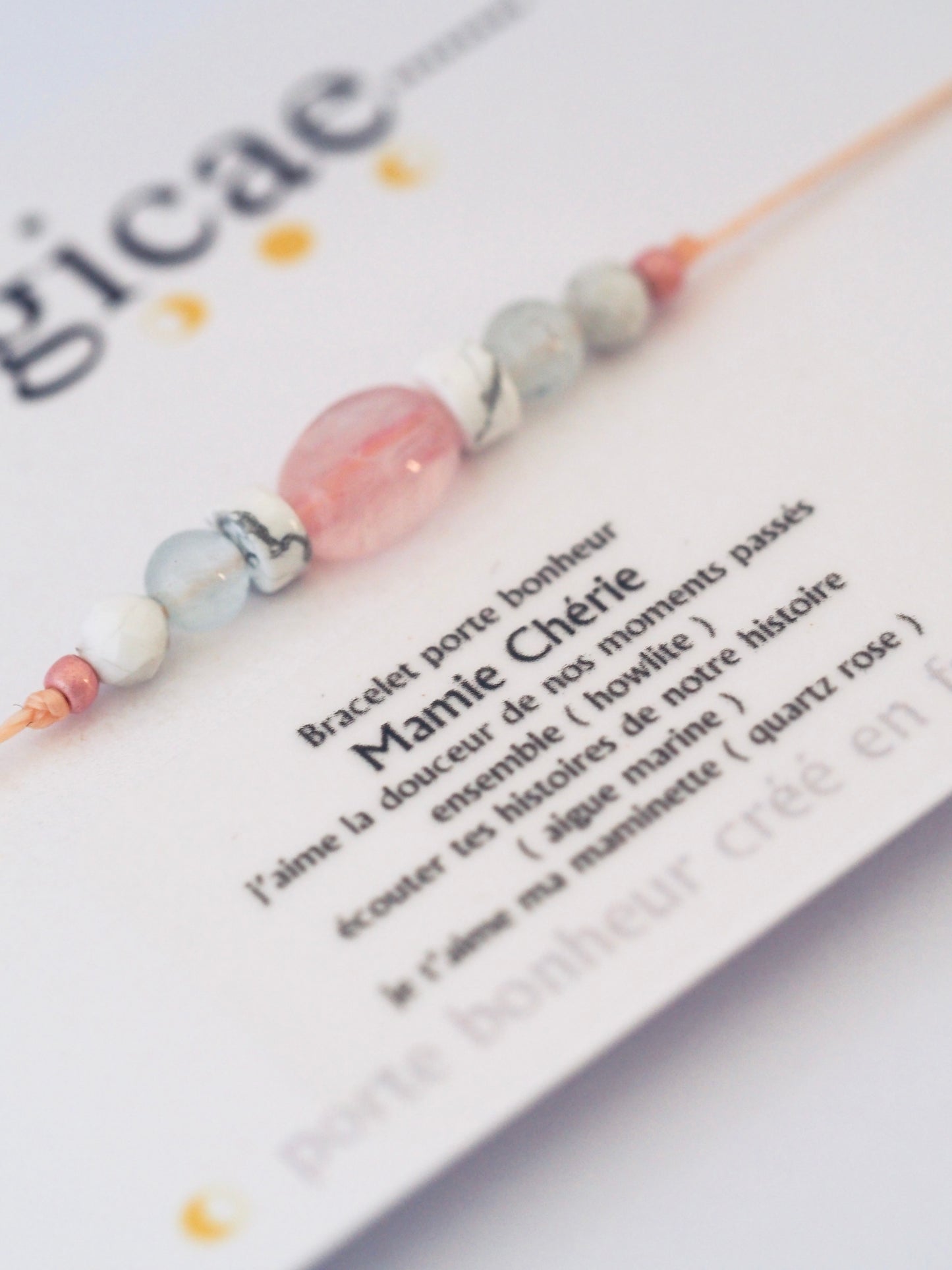 Bracelet porte bonheur mamie chérie - Magicae