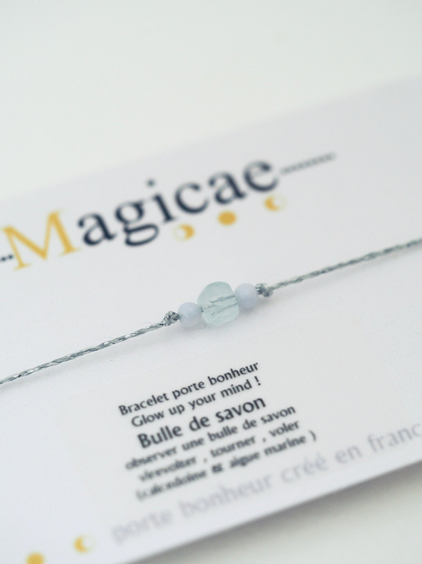 Bracelet porte bonheur glow up Your mind BULLE DE SAVON