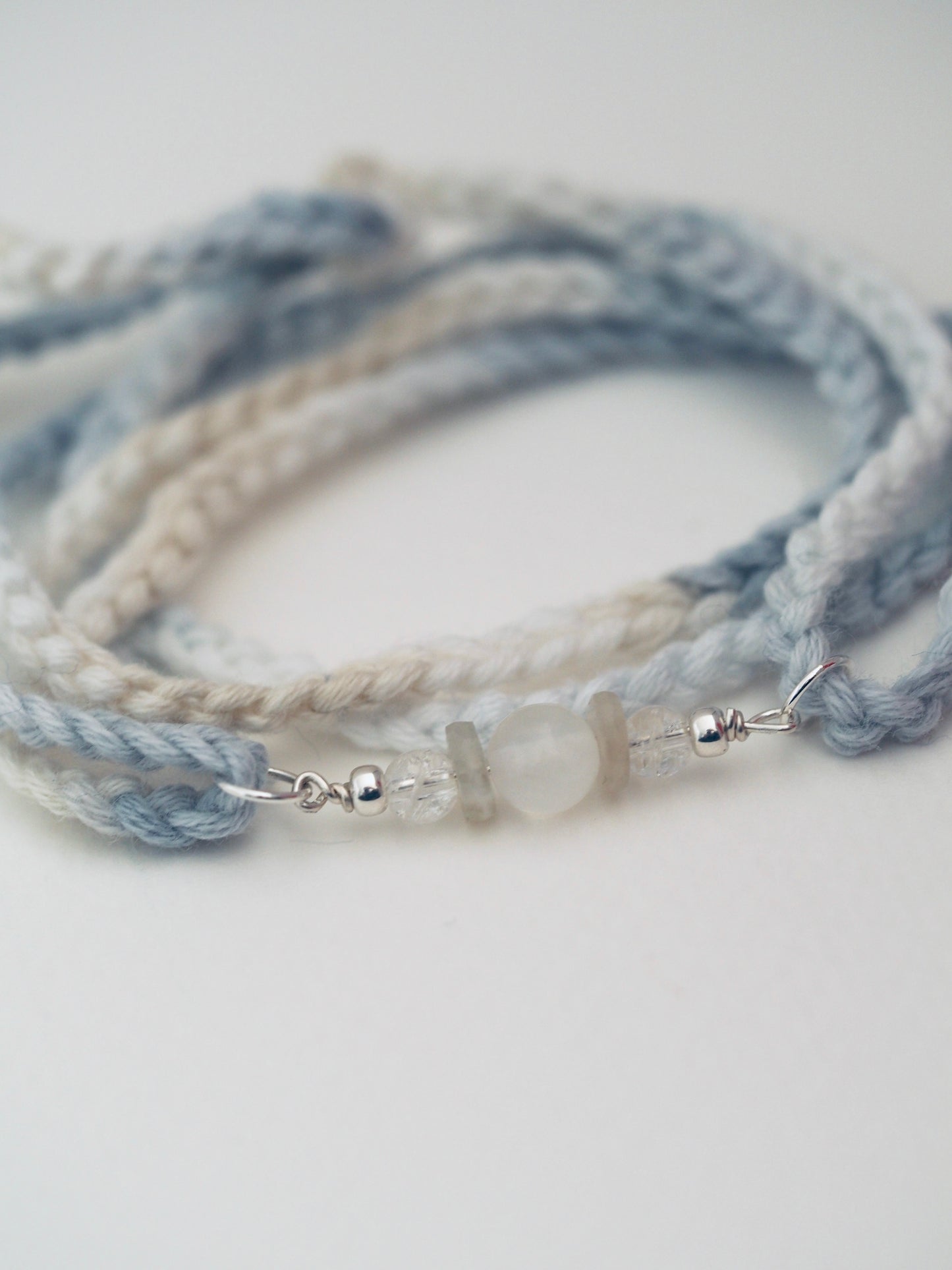 Bracelet porte bonheur a nouer 4 Tours EDELWEISS