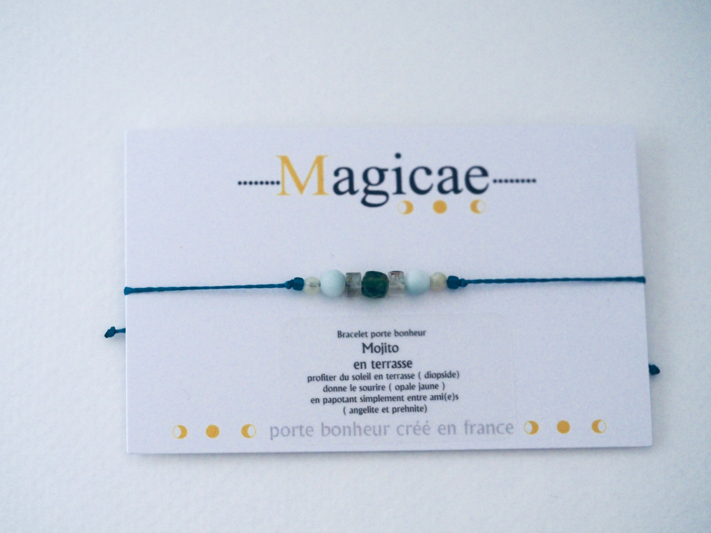 bracelet porte bonheur Mojito en terrasse - Magicae