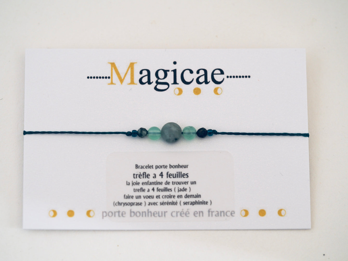 bracelet porte bonheur TRÈFLE A 4 FEUILLES - Magicae