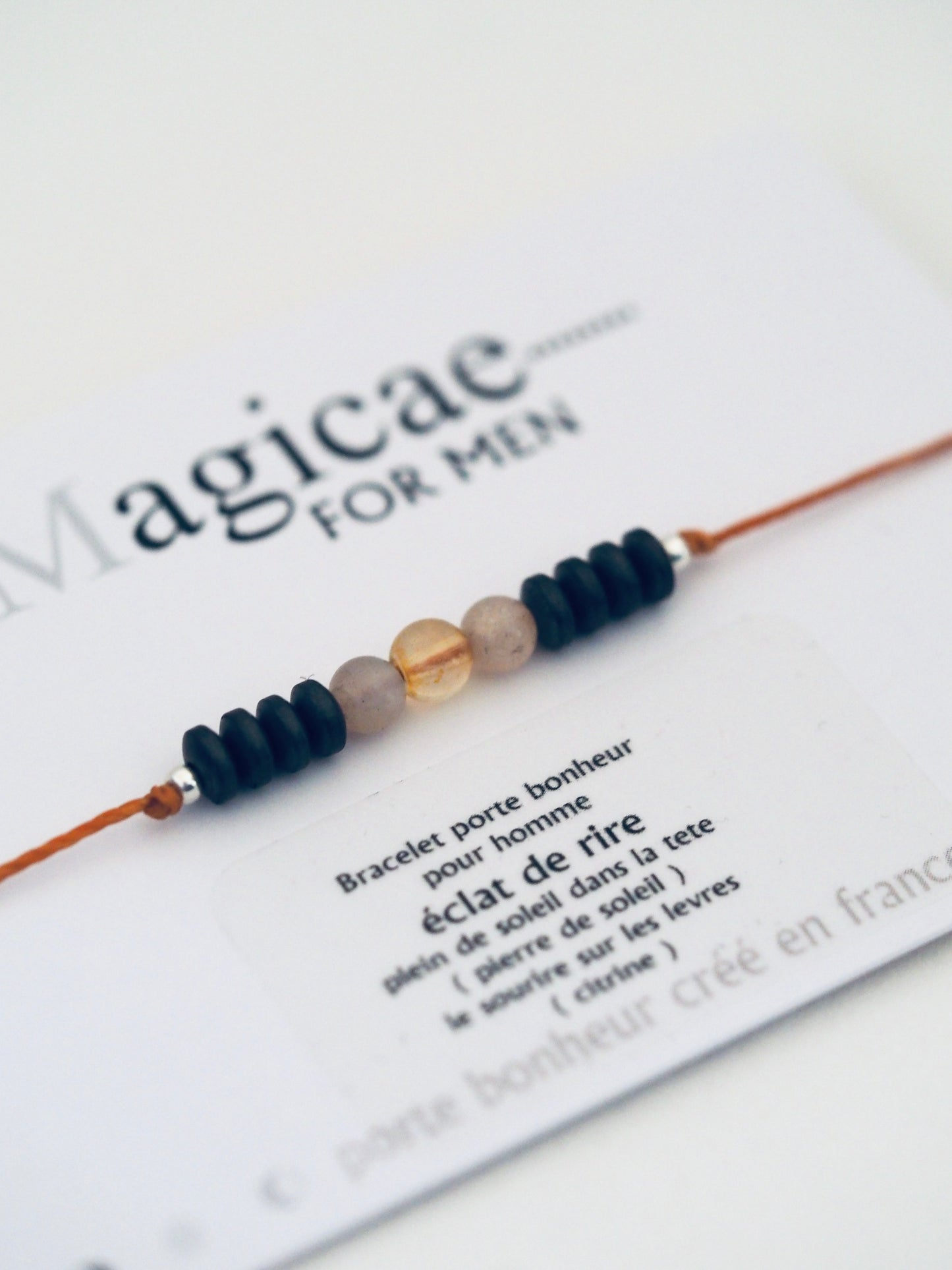 Bracelet porte bonheur HOMME : ÉCLAT DE RIRE - Magicae