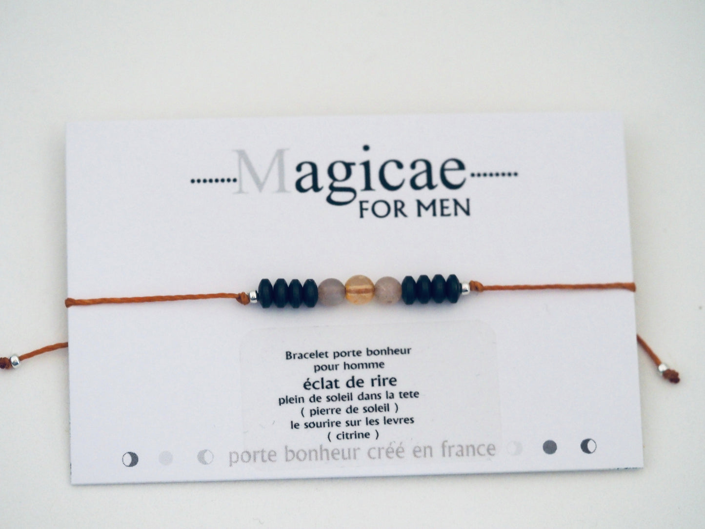 Bracelet porte bonheur HOMME : ÉCLAT DE RIRE - Magicae