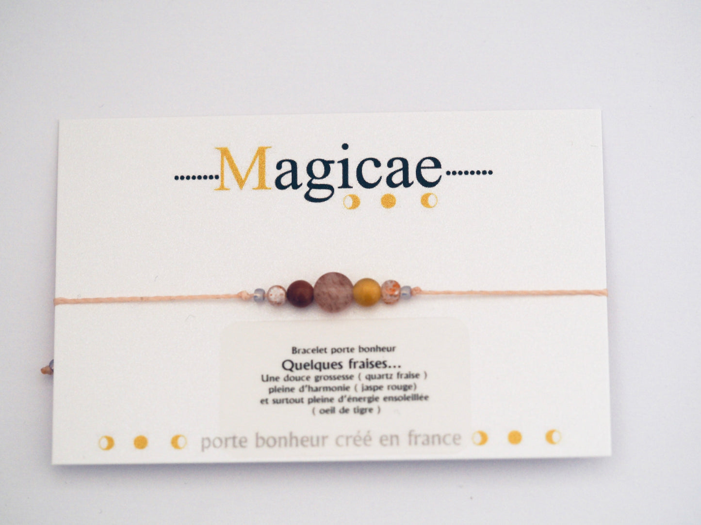 Bracelet porte bonheur quelques fraises - Magicae