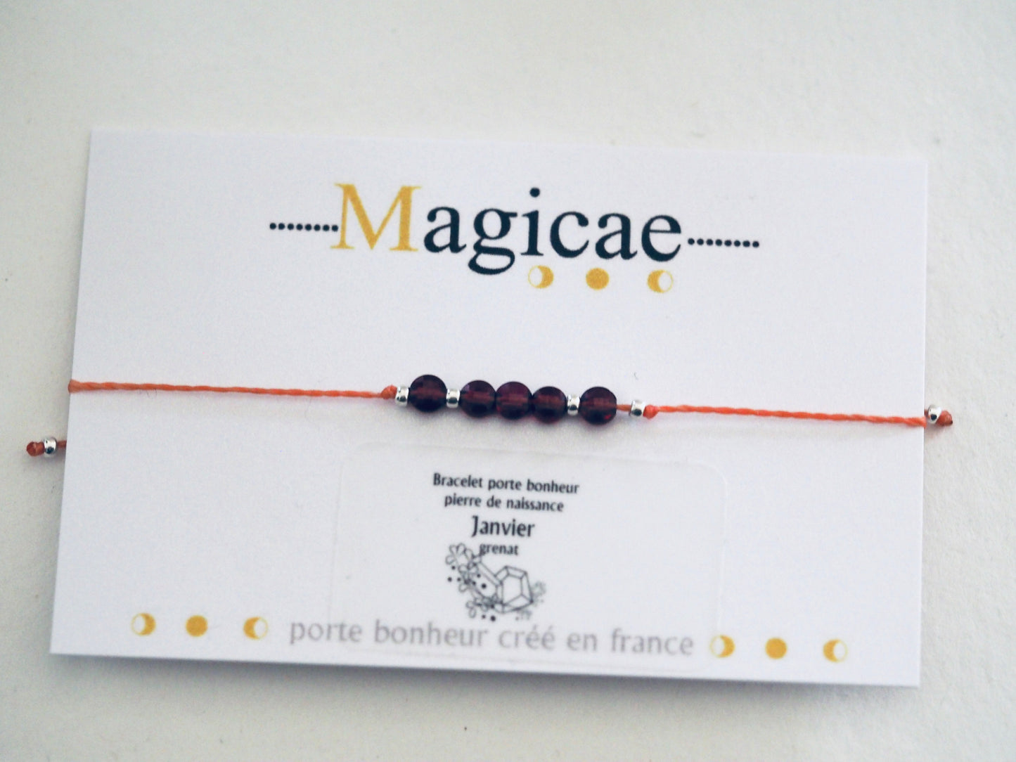 bracelet pierre de naissance JANVIER - Magicae