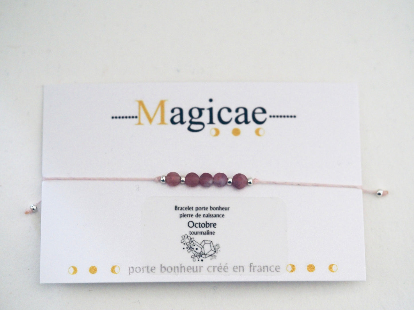 bracelet pierre de naissance OCTOBRE - Magicae