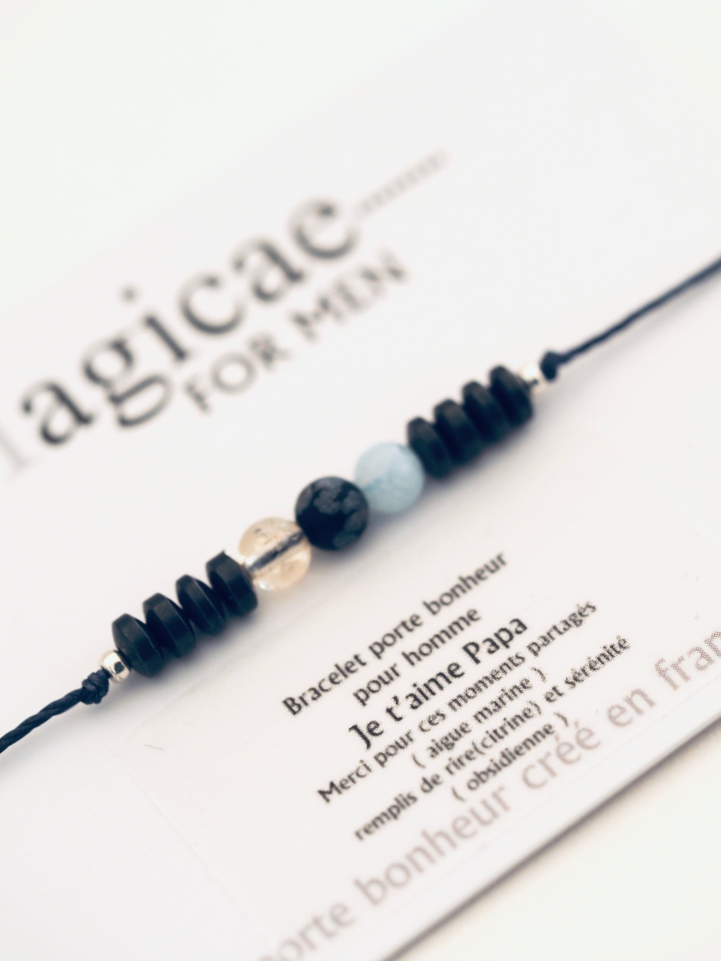 Bracelet porte bonheur je t aime papa - Magicae