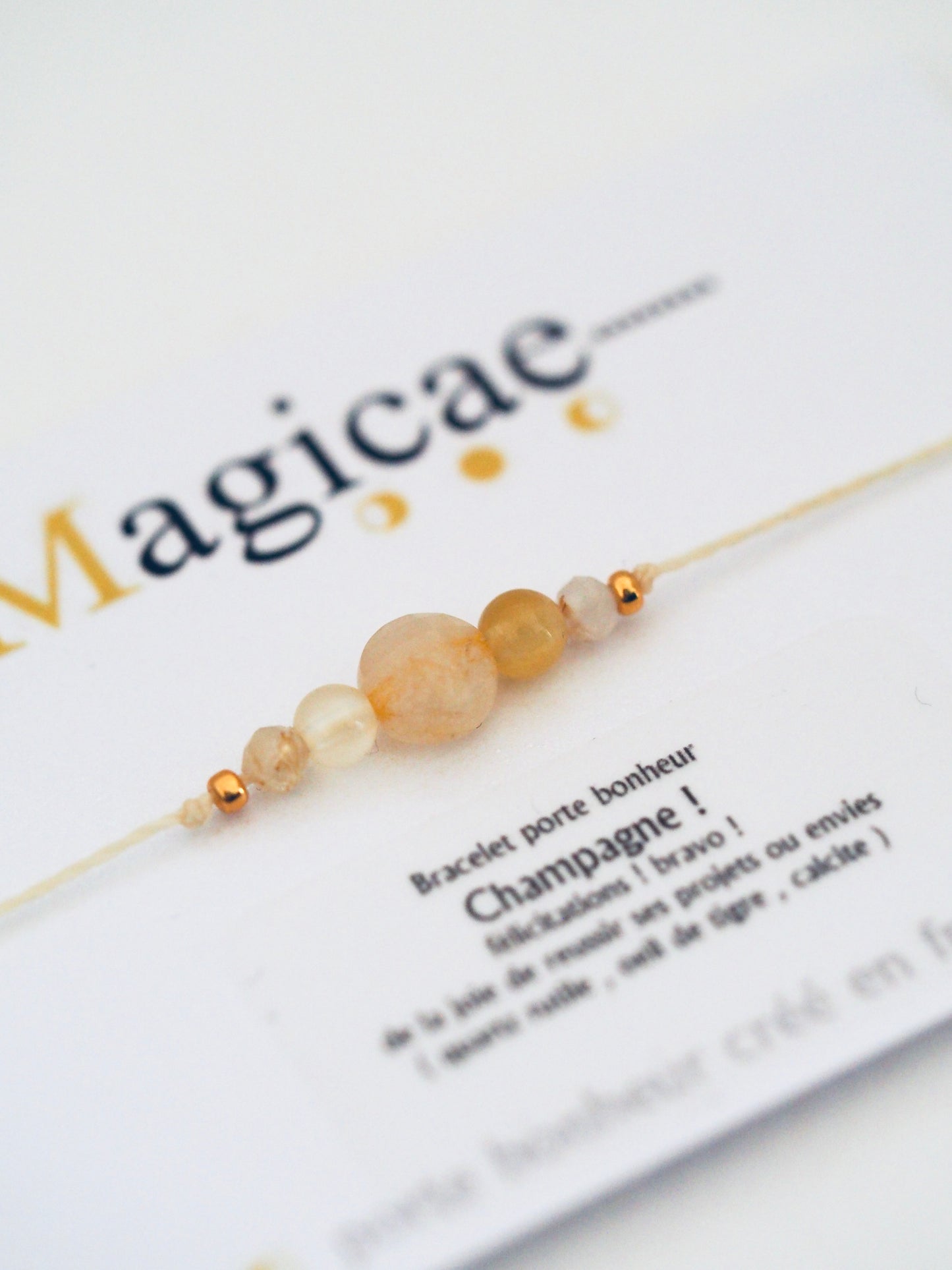 Bracelet porte bonheur Champagne ! - Magicae