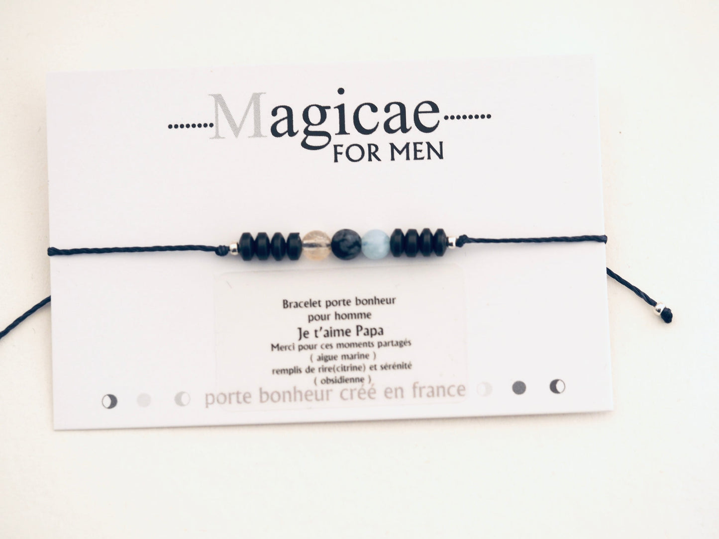 Bracelet porte bonheur je t aime papa - Magicae