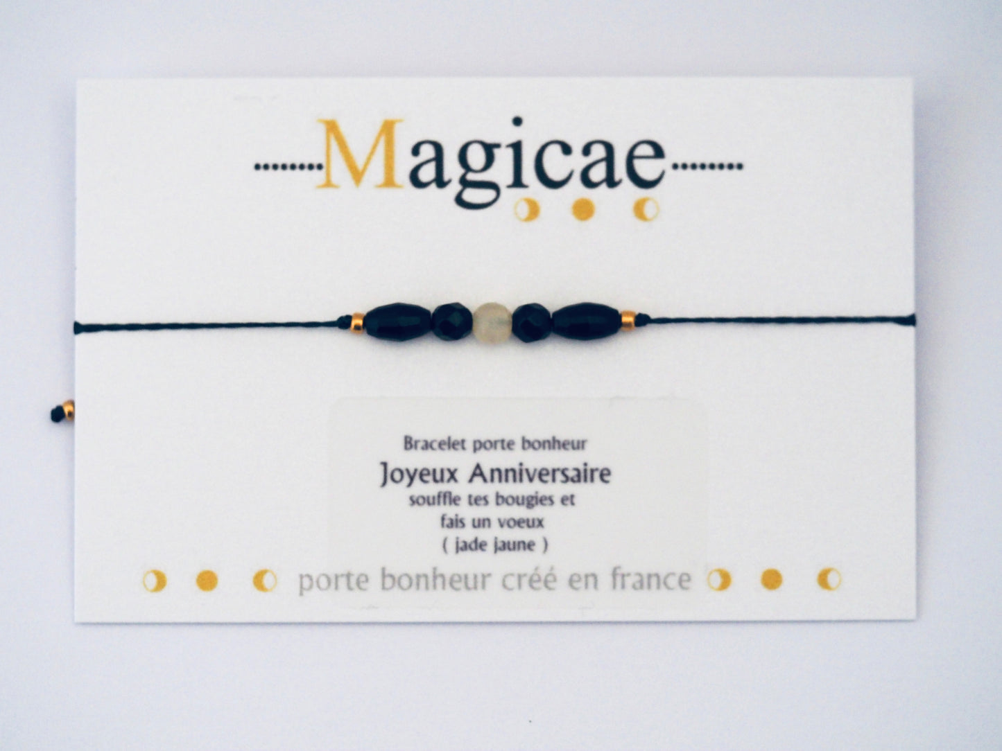 Bracelet porte bonheur . Joyeux anniversaire - Magicae