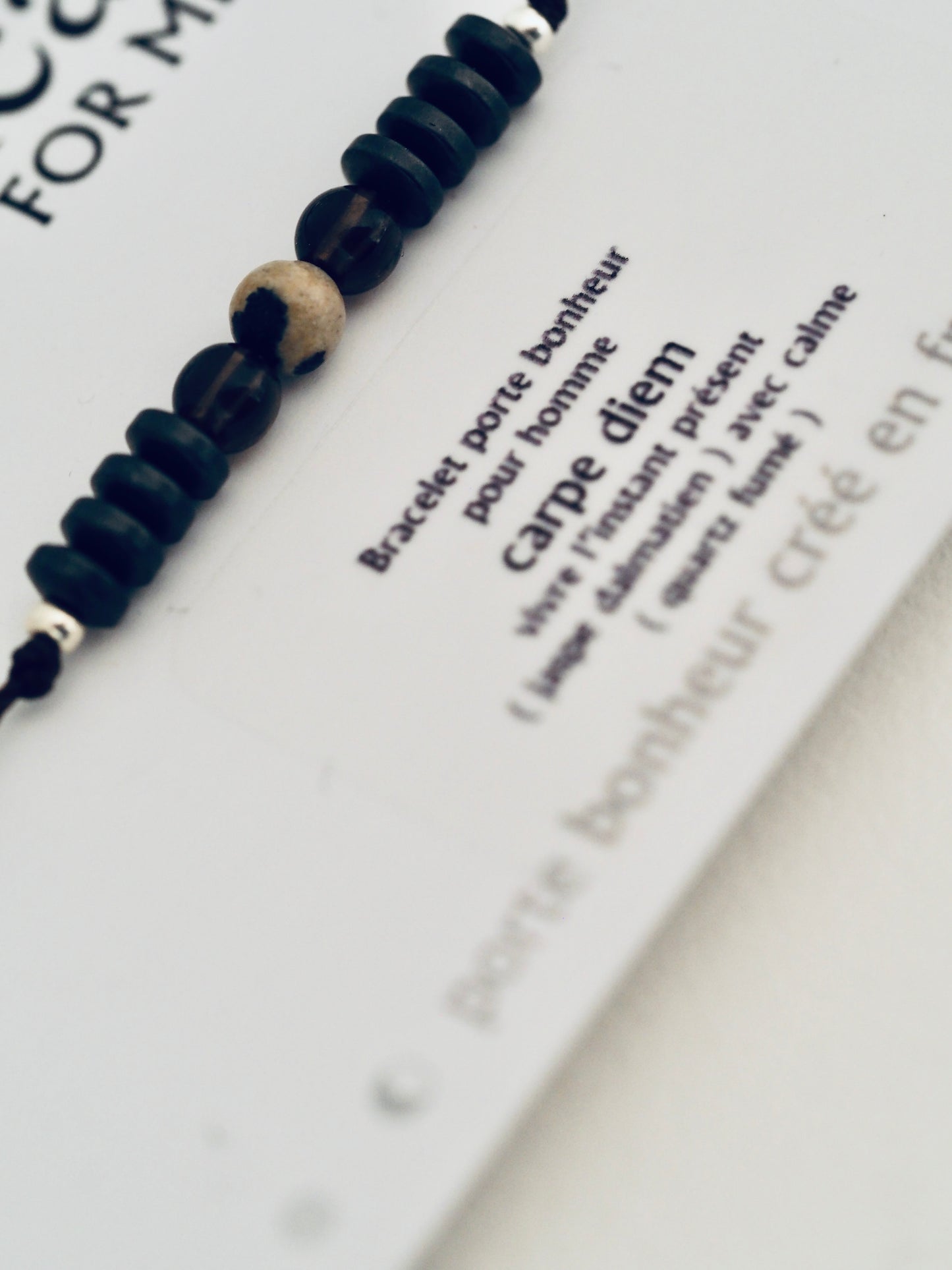 Bracelet porte bonheur HOMME : carpe diem - Magicae