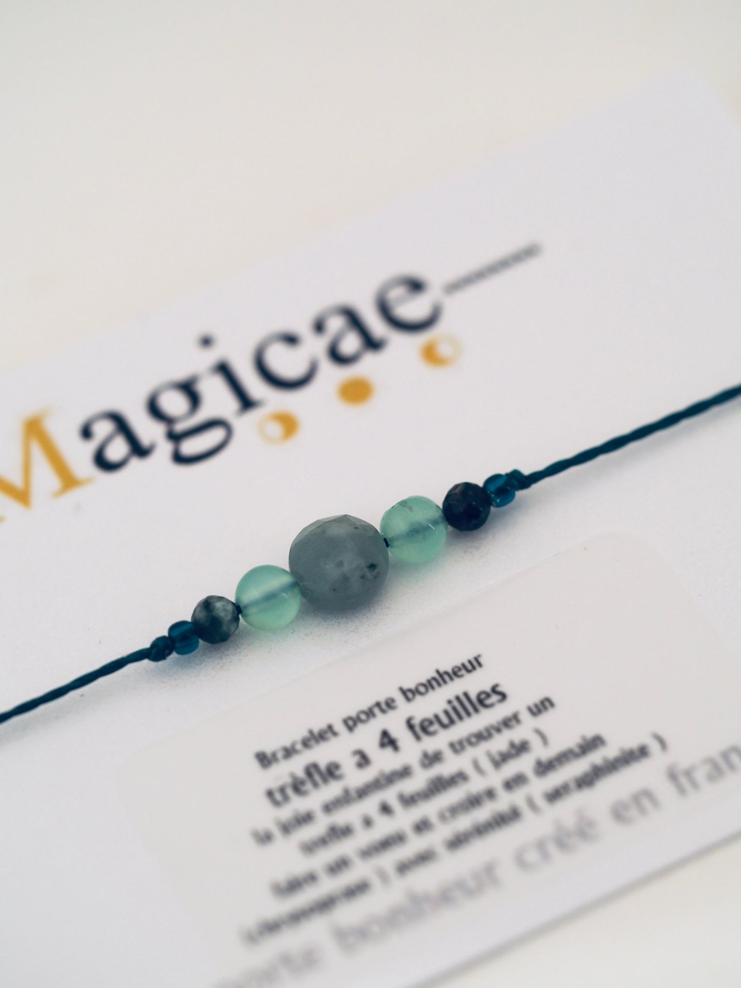 bracelet porte bonheur TRÈFLE A 4 FEUILLES - Magicae