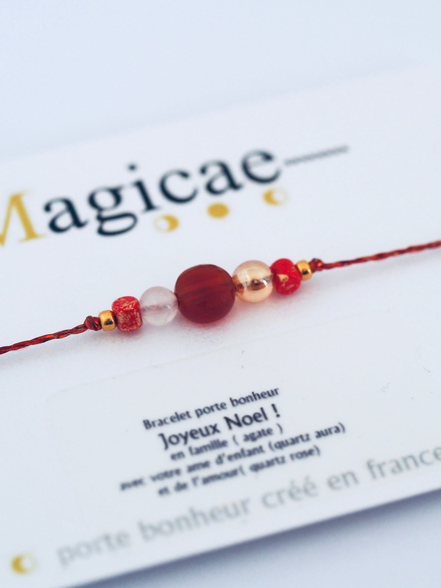 Bracelet porte bonheur joyeux Noël - Magicae