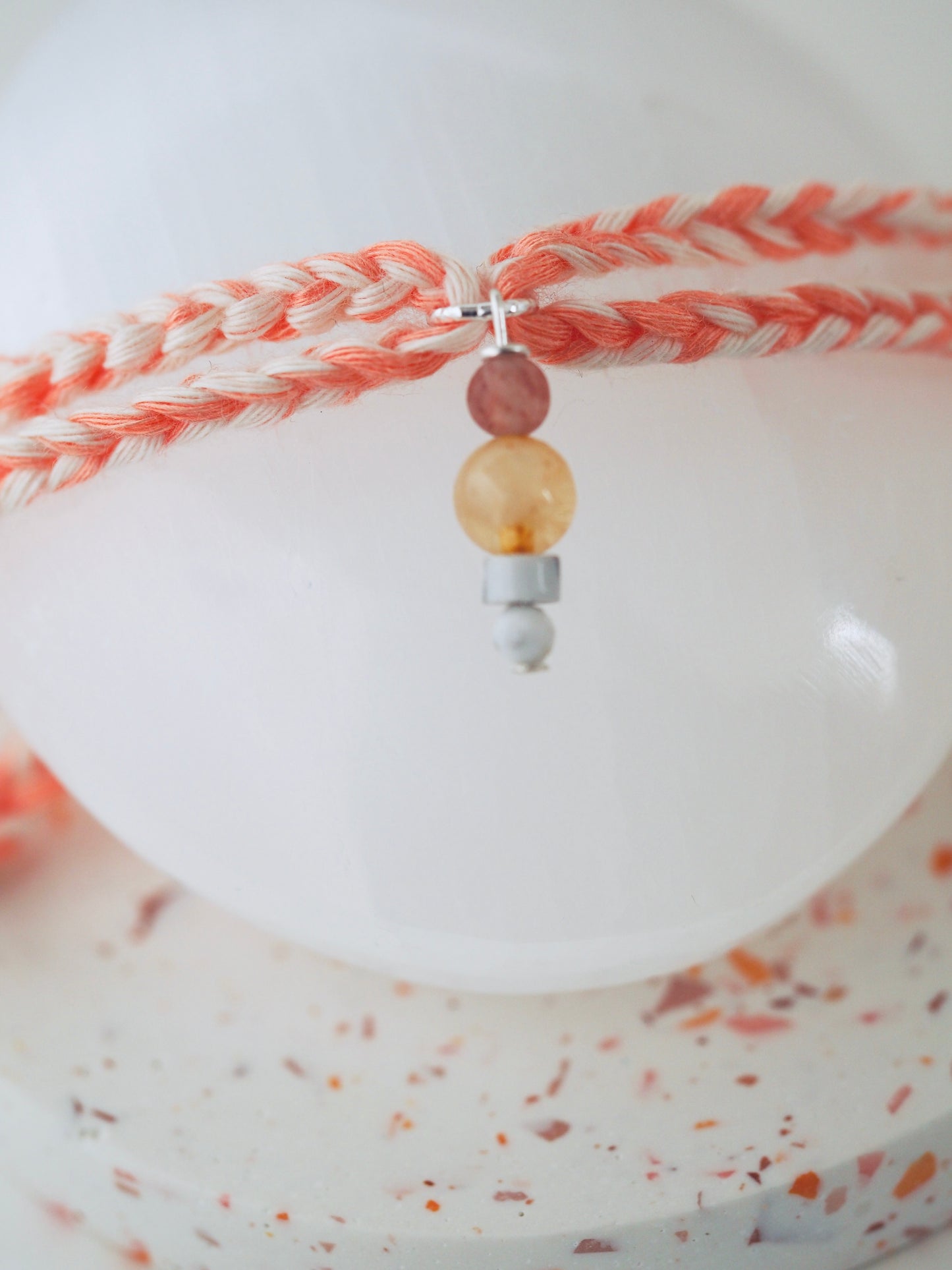 Bracelet porte bonheur a nouer MERCI ET BISOUS COLLANTS - Magicae