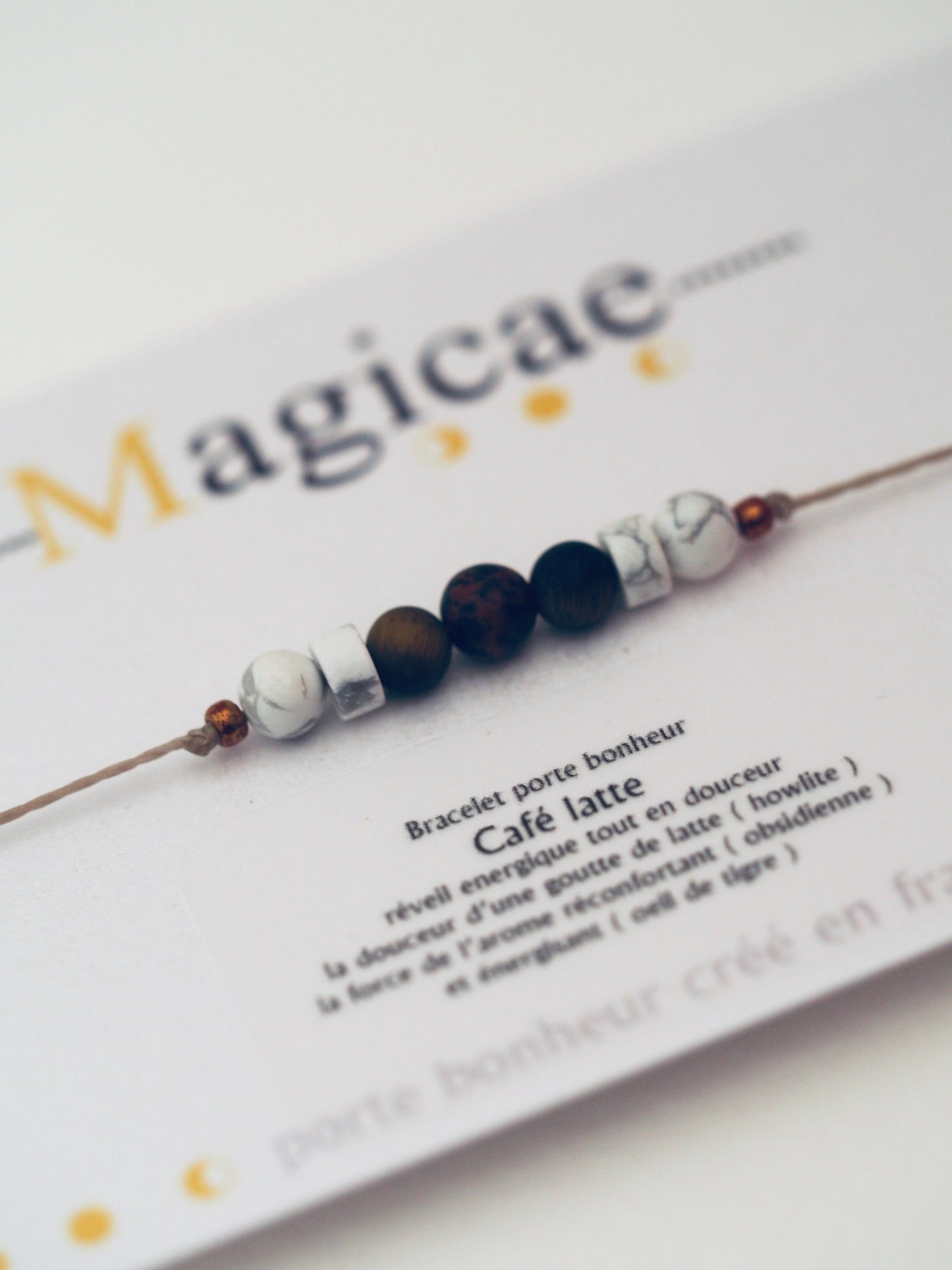 bracelet porte bonheur CAFE LATTE