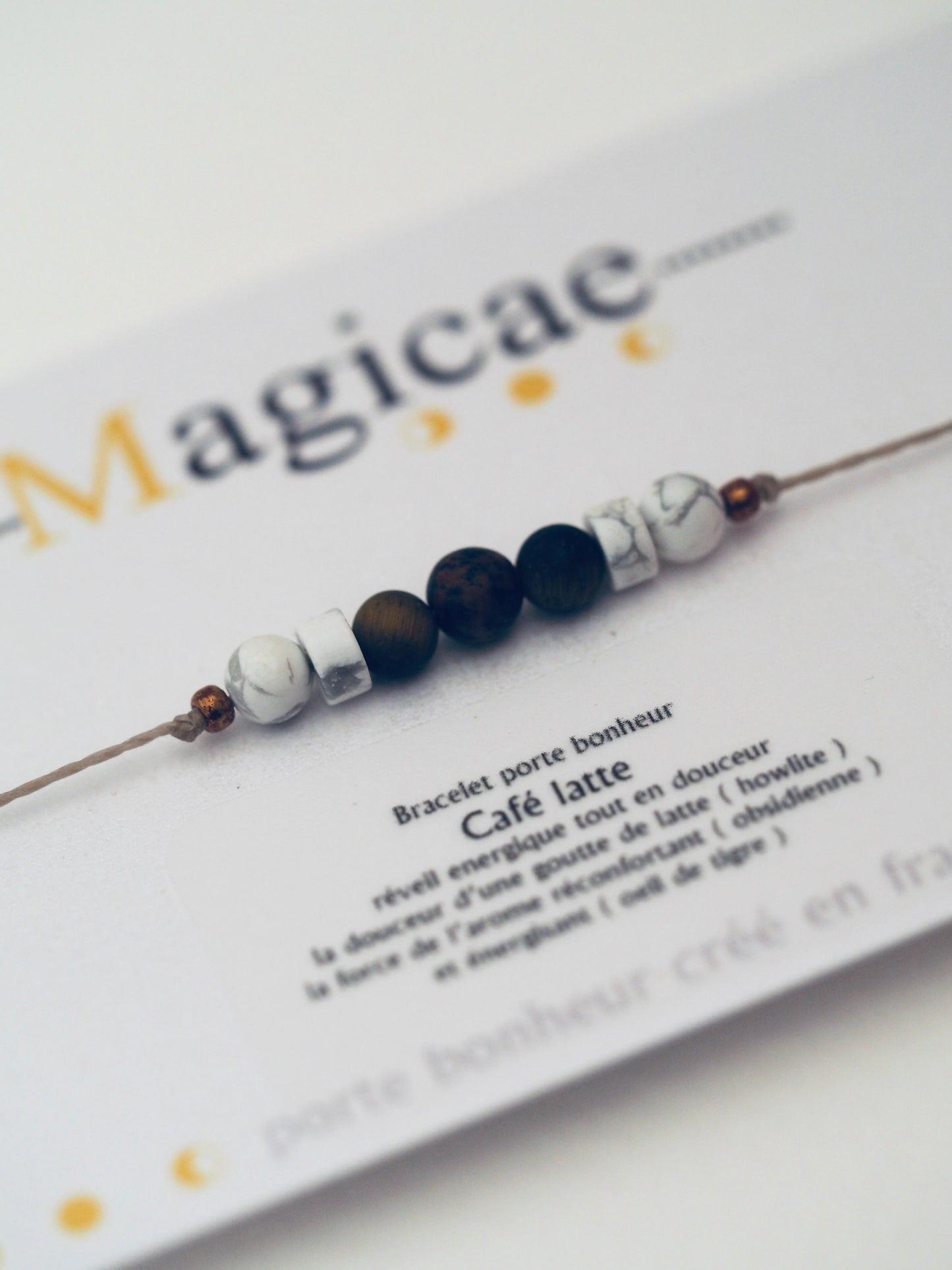 bracelet porte bonheur CAFE LATTE