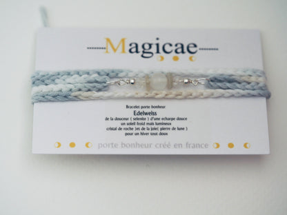 Bracelet porte bonheur a nouer 4 Tours EDELWEISS