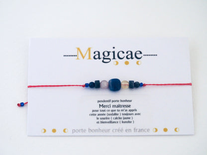 Bracelet porte bonheur Merci maitresse - Magicae