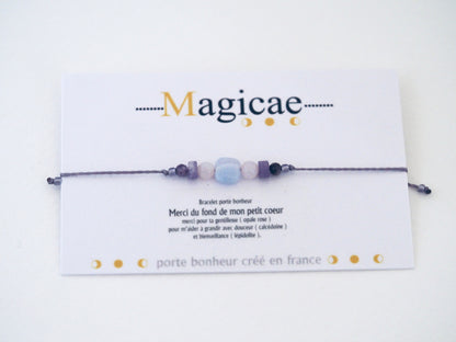 Bracelet porte bonheur Merci du fond de mon petit coeur - Magicae