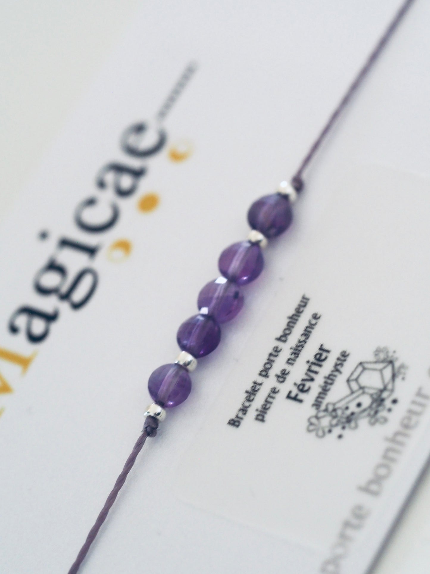 bracelet pierre de naissance FEVRIER - Magicae