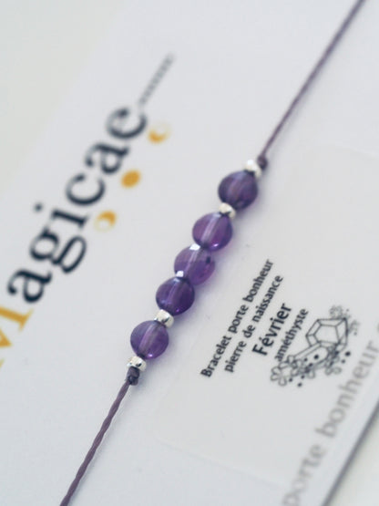 bracelet pierre de naissance FEVRIER - Magicae