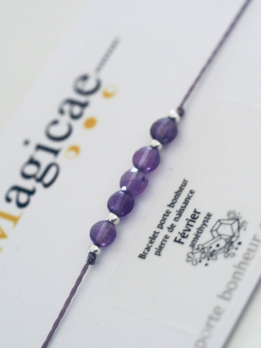 bracelet pierre de naissance FEVRIER - Magicae