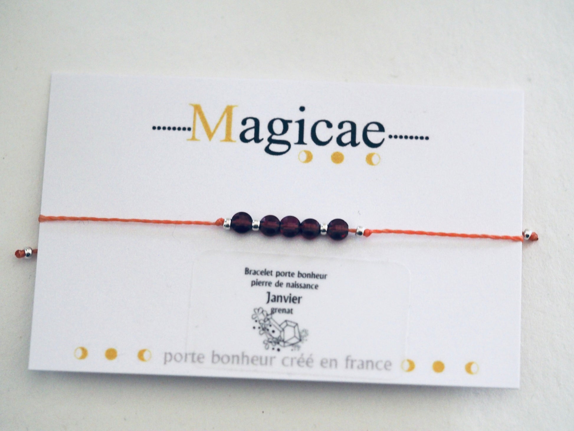 bracelet pierre de naissance JANVIER - Magicae