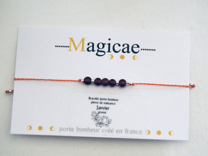 bracelet pierre de naissance JANVIER - Magicae