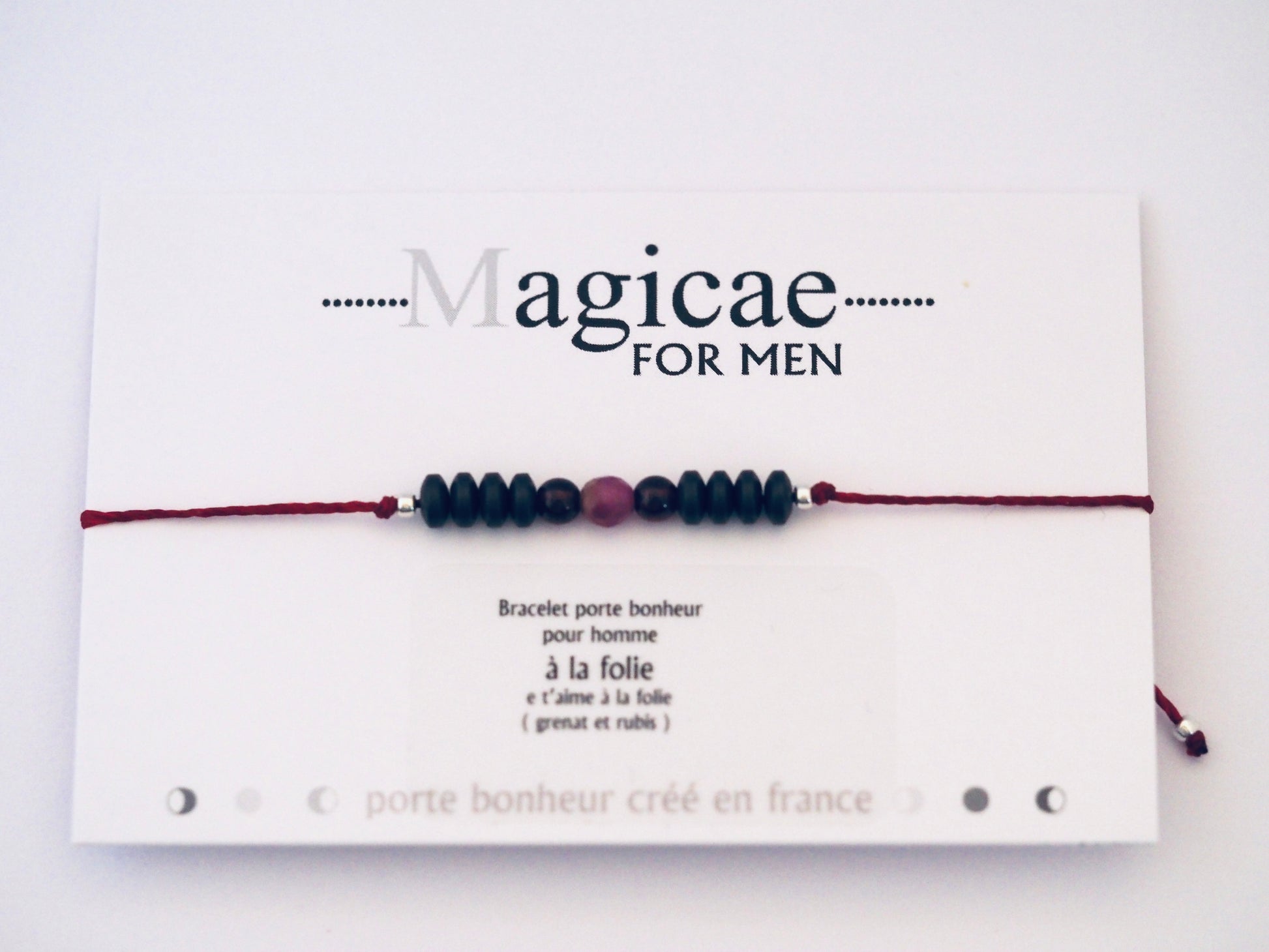 Bracelet porte bonheur HOMME : A LA FOLIE - Magicae