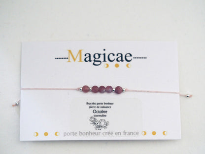 bracelet pierre de naissance OCTOBRE - Magicae