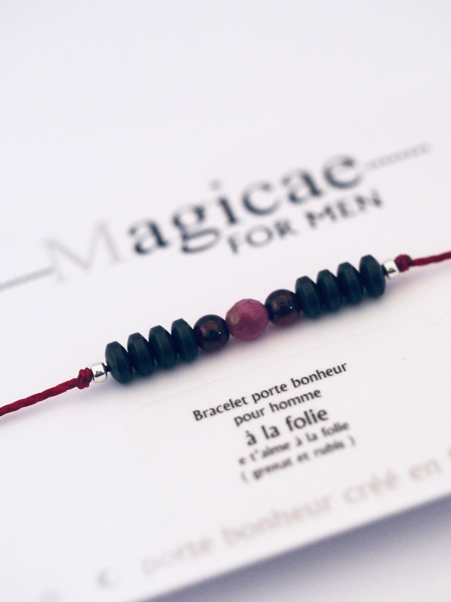 Bracelet porte bonheur HOMME : A LA FOLIE - Magicae