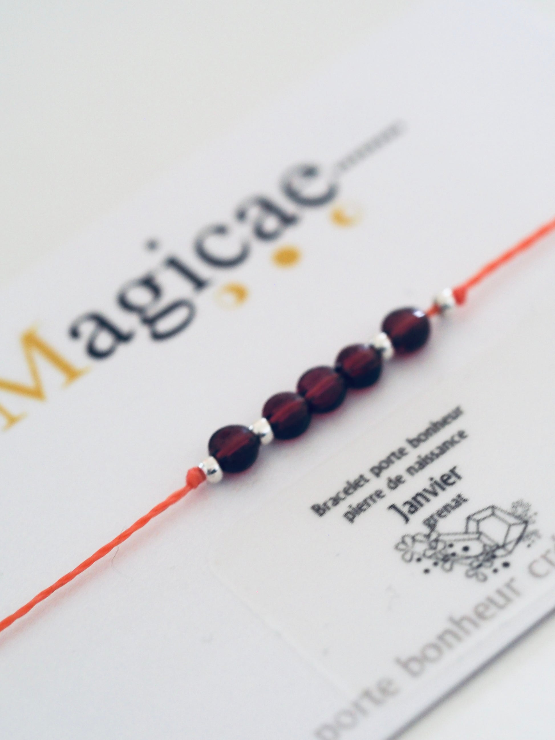 bracelet pierre de naissance JANVIER - Magicae