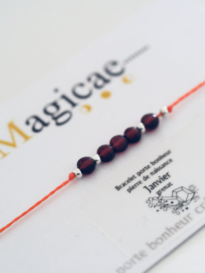 bracelet pierre de naissance JANVIER - Magicae