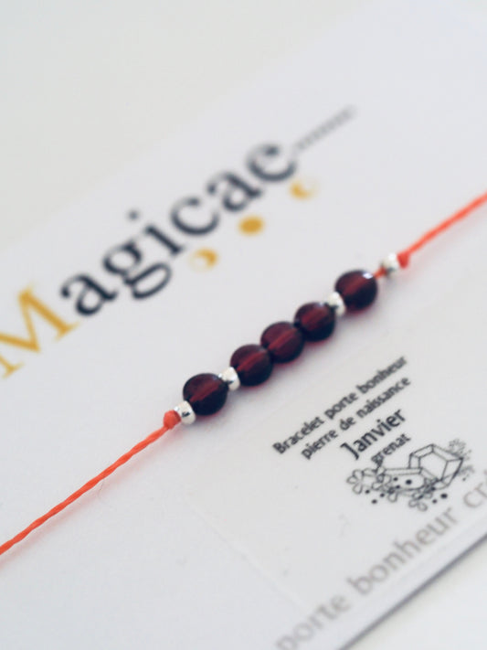 bracelet pierre de naissance JANVIER - Magicae
