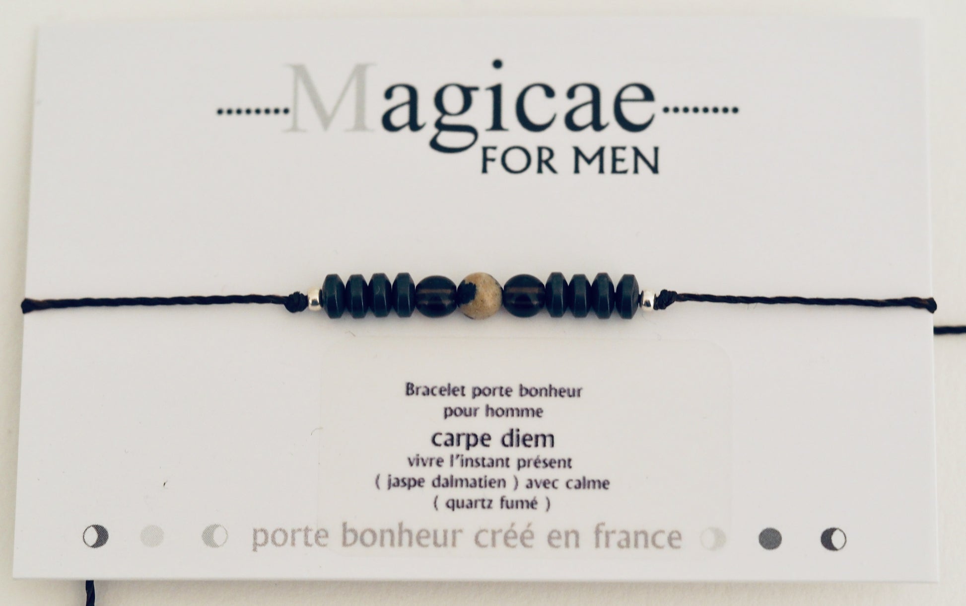 Bracelet porte bonheur HOMME : carpe diem - Magicae