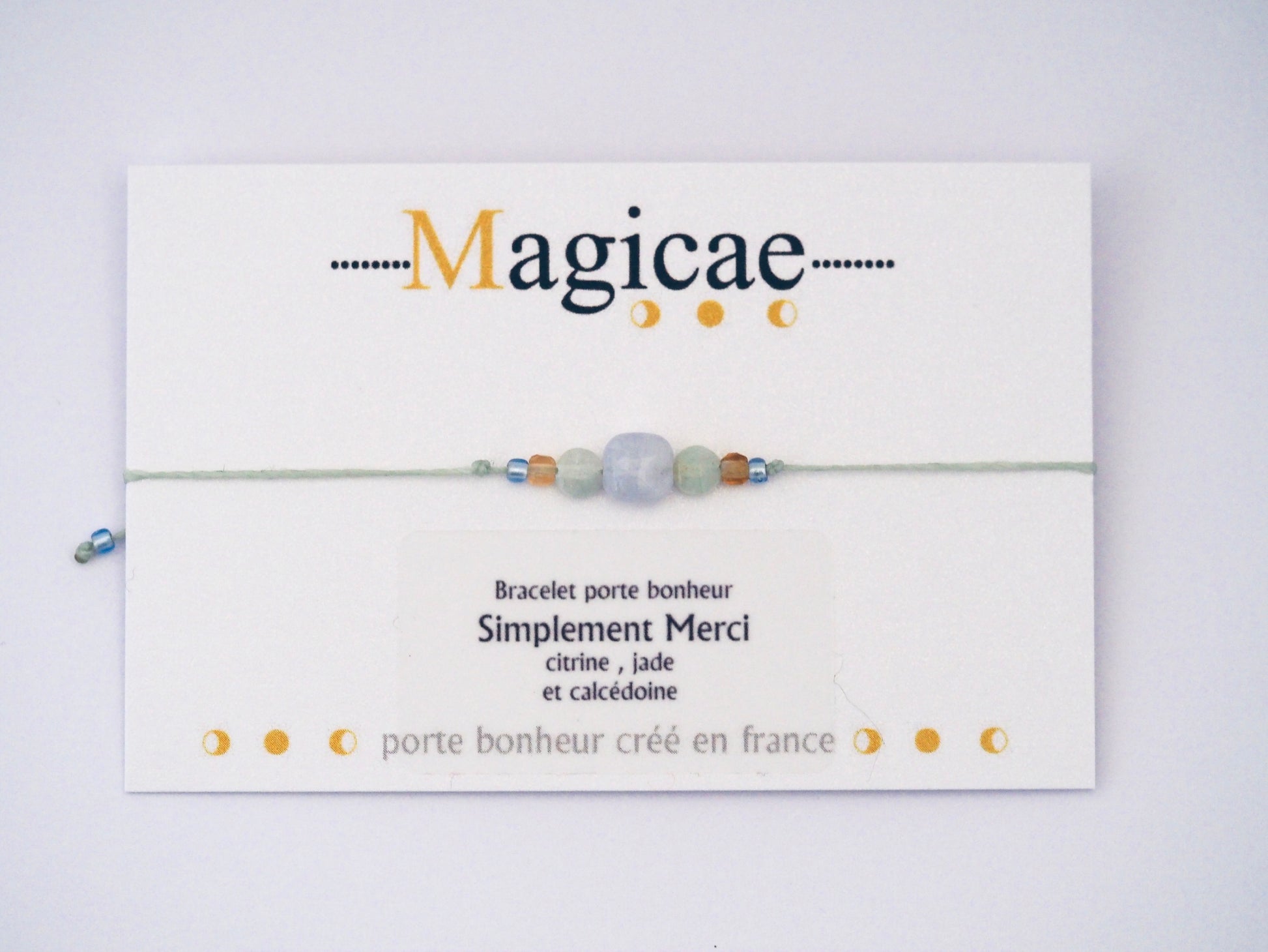 Bracelet porte bonheur simplement merci - Magicae