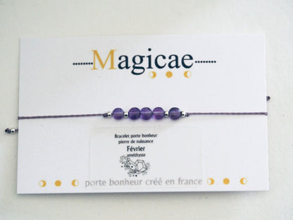 bracelet pierre de naissance FEVRIER - Magicae