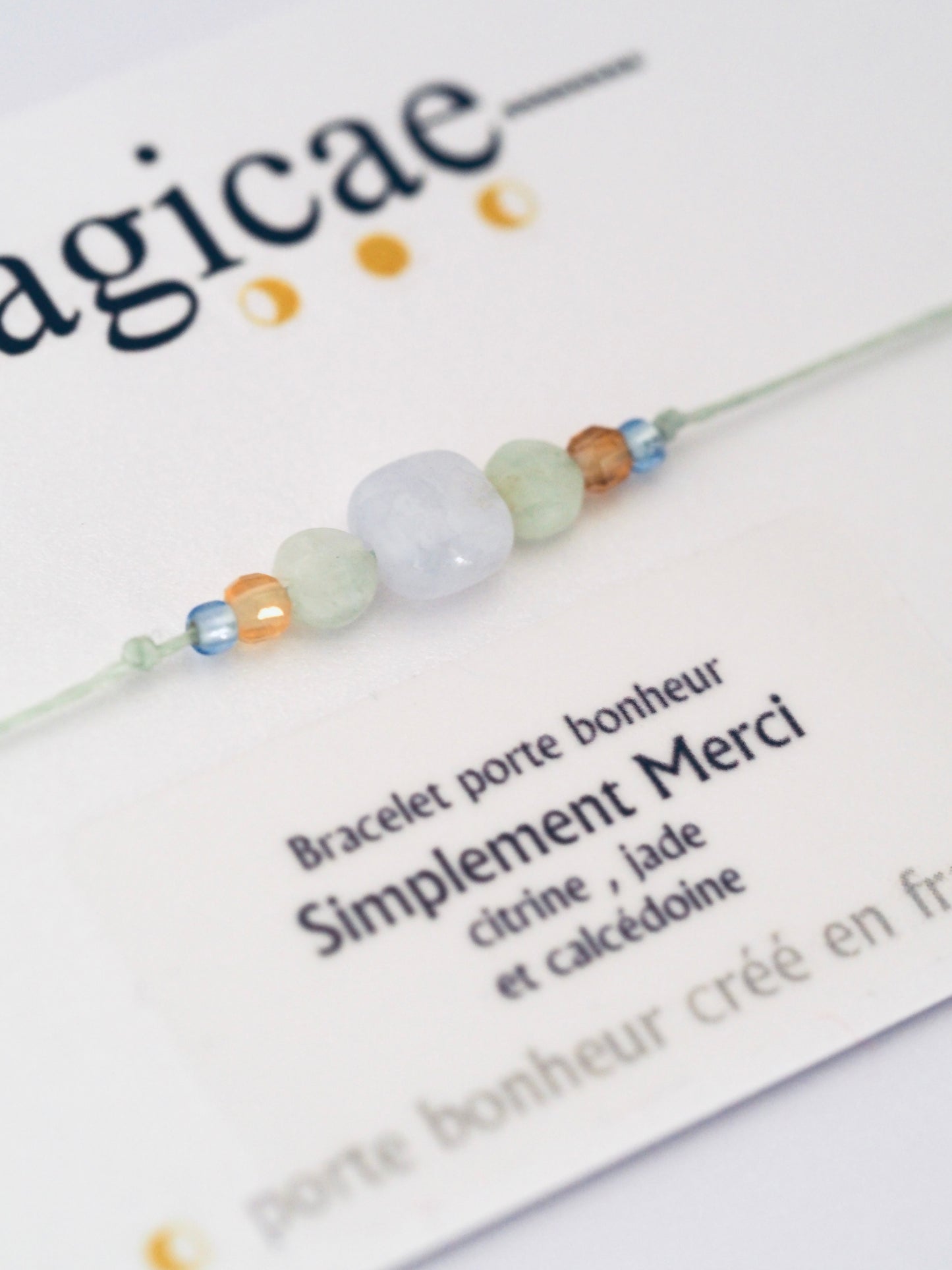 Bracelet porte bonheur simplement merci - Magicae